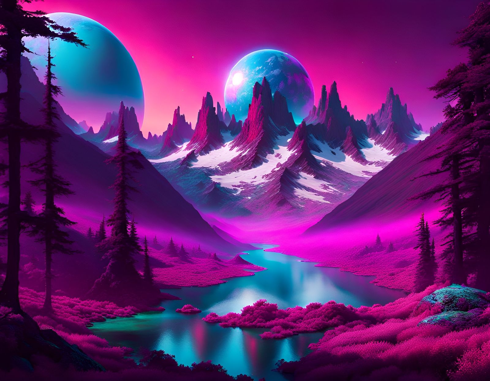 Vapurwave scape  by @HM