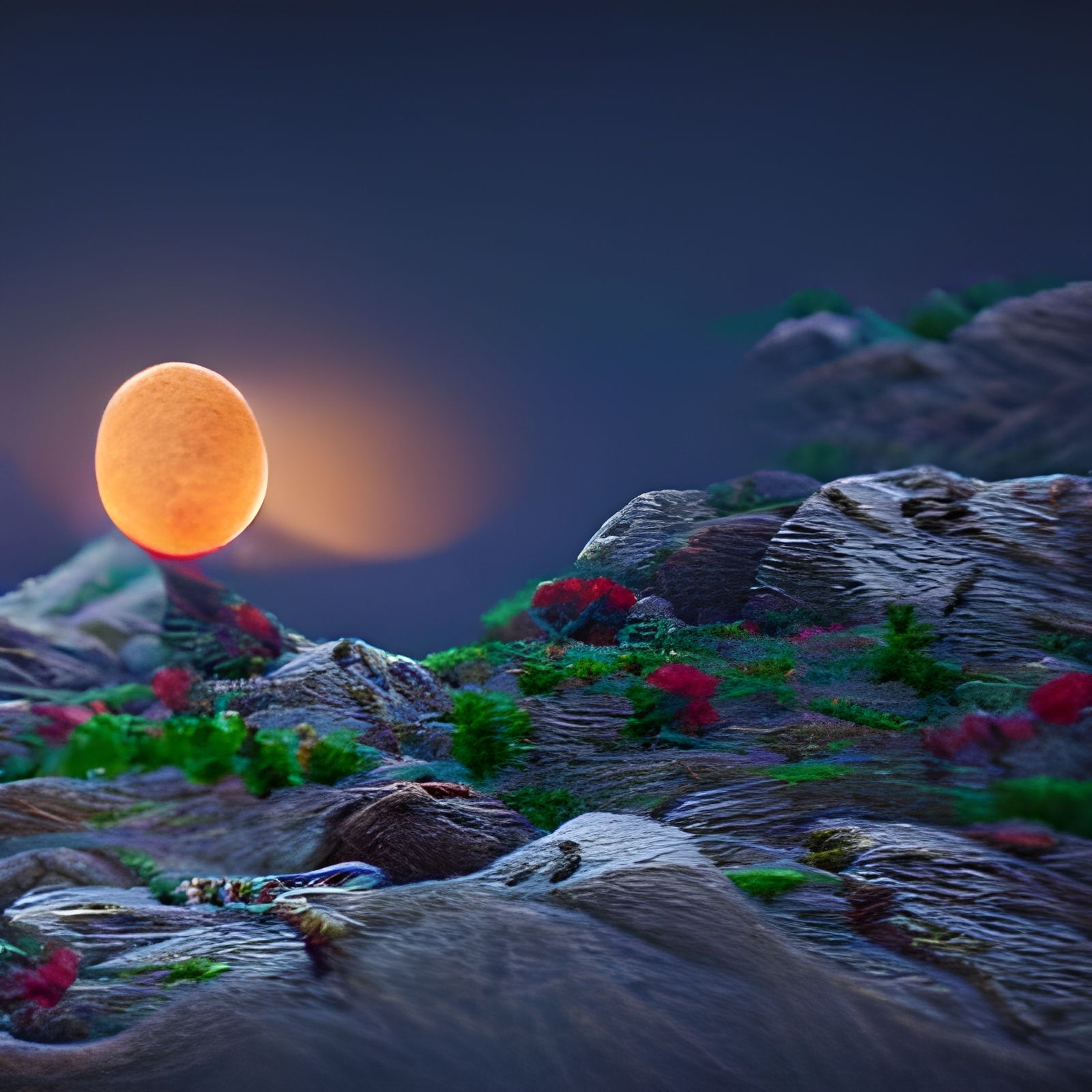 The moon rise beautiful 8k resolution