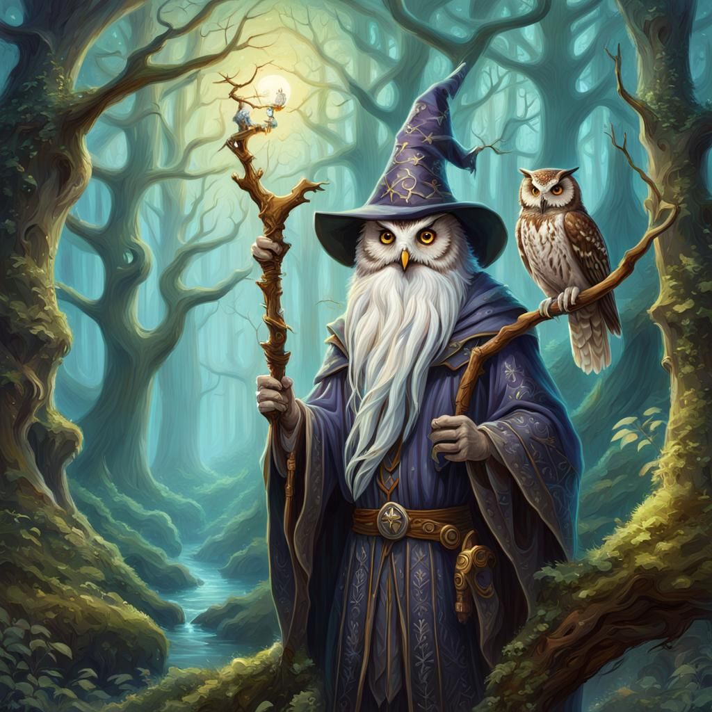 Owls Wizard - AI Generated Artwork - NightCafe Creator