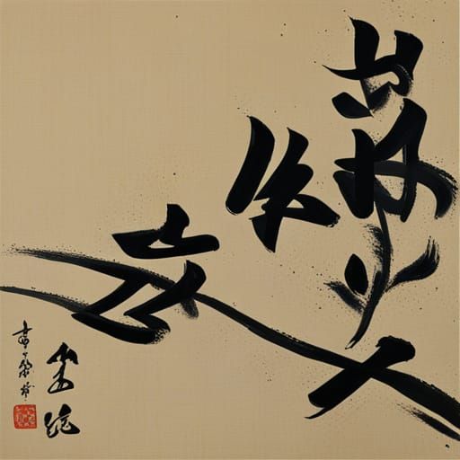 chinese calligraphy in the style of manet