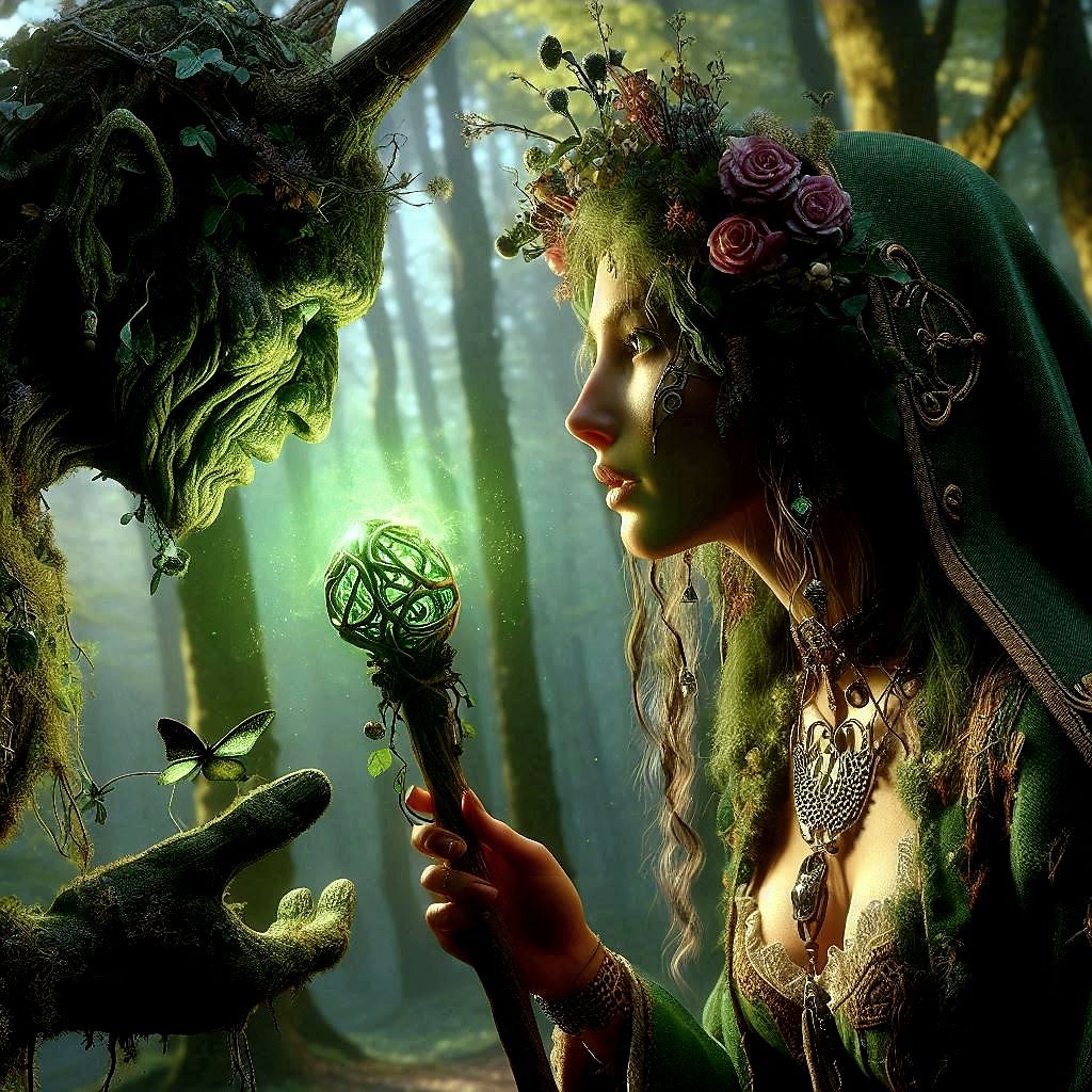 Green man & druid preistess