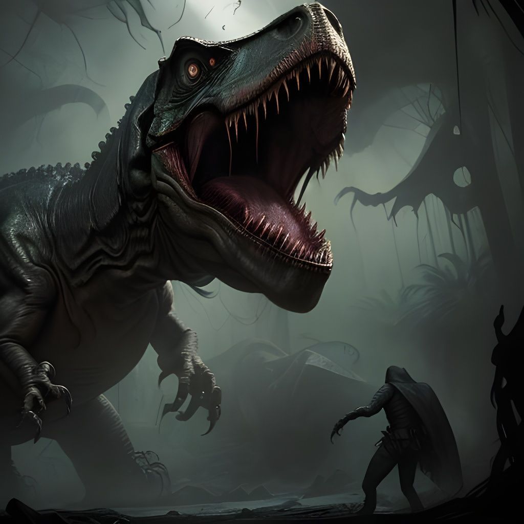 Dinosaur nightmare - AI Generated Artwork - NightCafe Creator