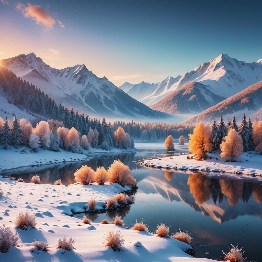 winter season in the mountains   by @Oceanania