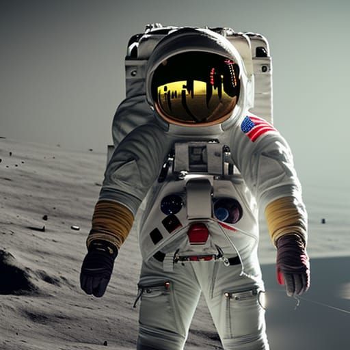 Astronaut on moon
