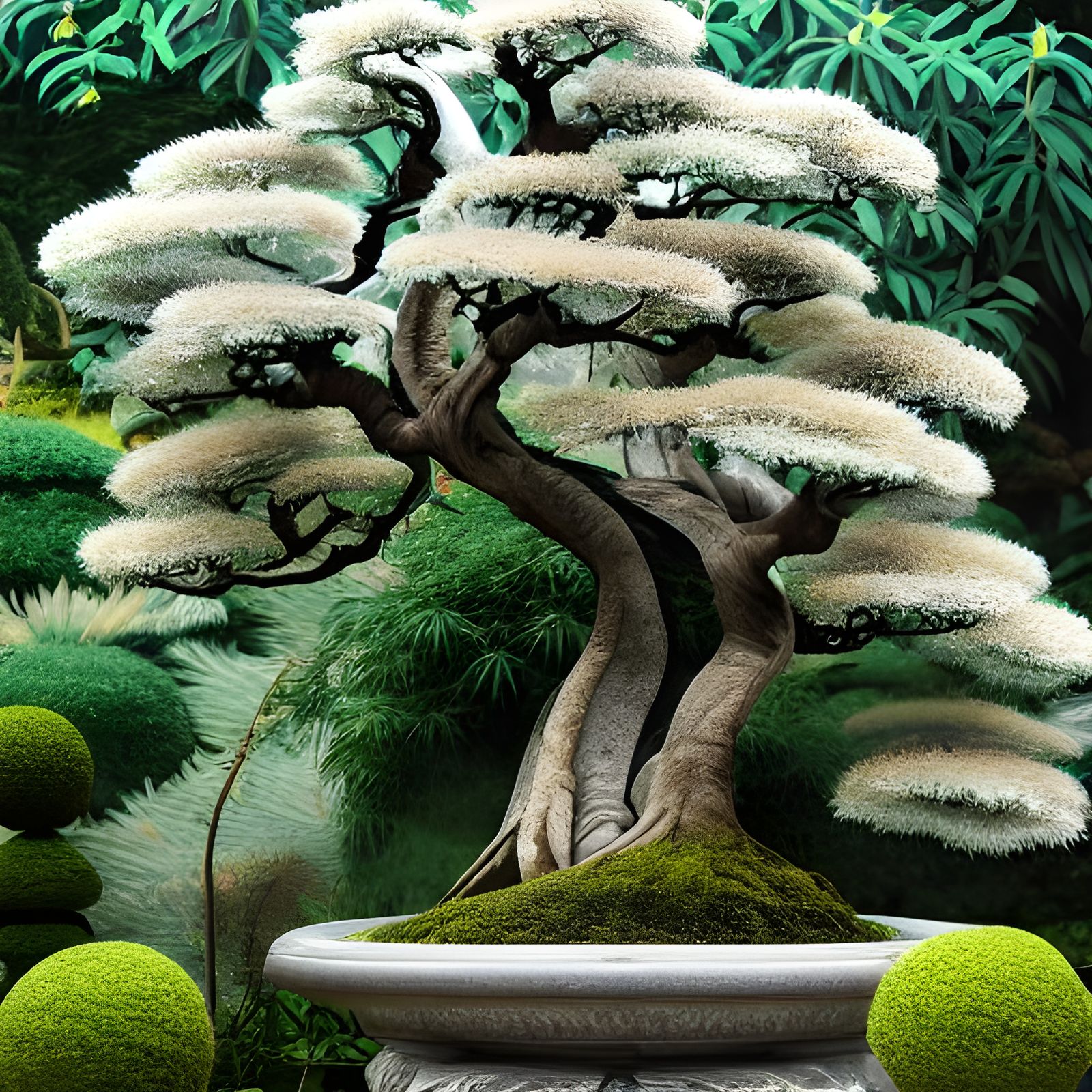 Silver bonsai