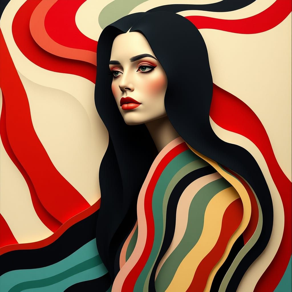 Abstract beauty portrait featuring stripes.  by @Twinwaffle
