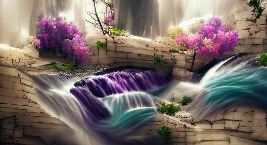 WPFZH Photo wallpaper of classic Chinese style HD waterfall fish pond  beautiful nature landscape 3D Mural living room studio cool 150 * 105cm:  Buy Online at Best Price in UAE - Amazon.ae
