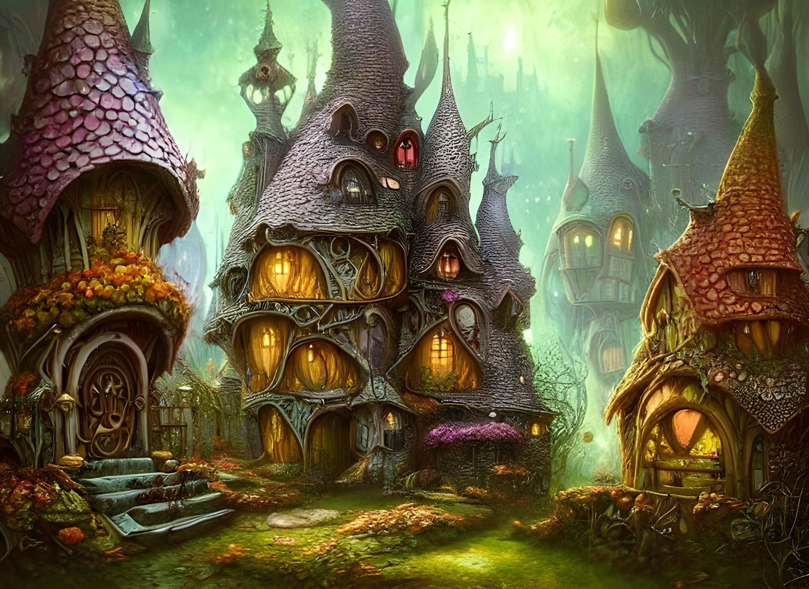 Whimsical Forest Village