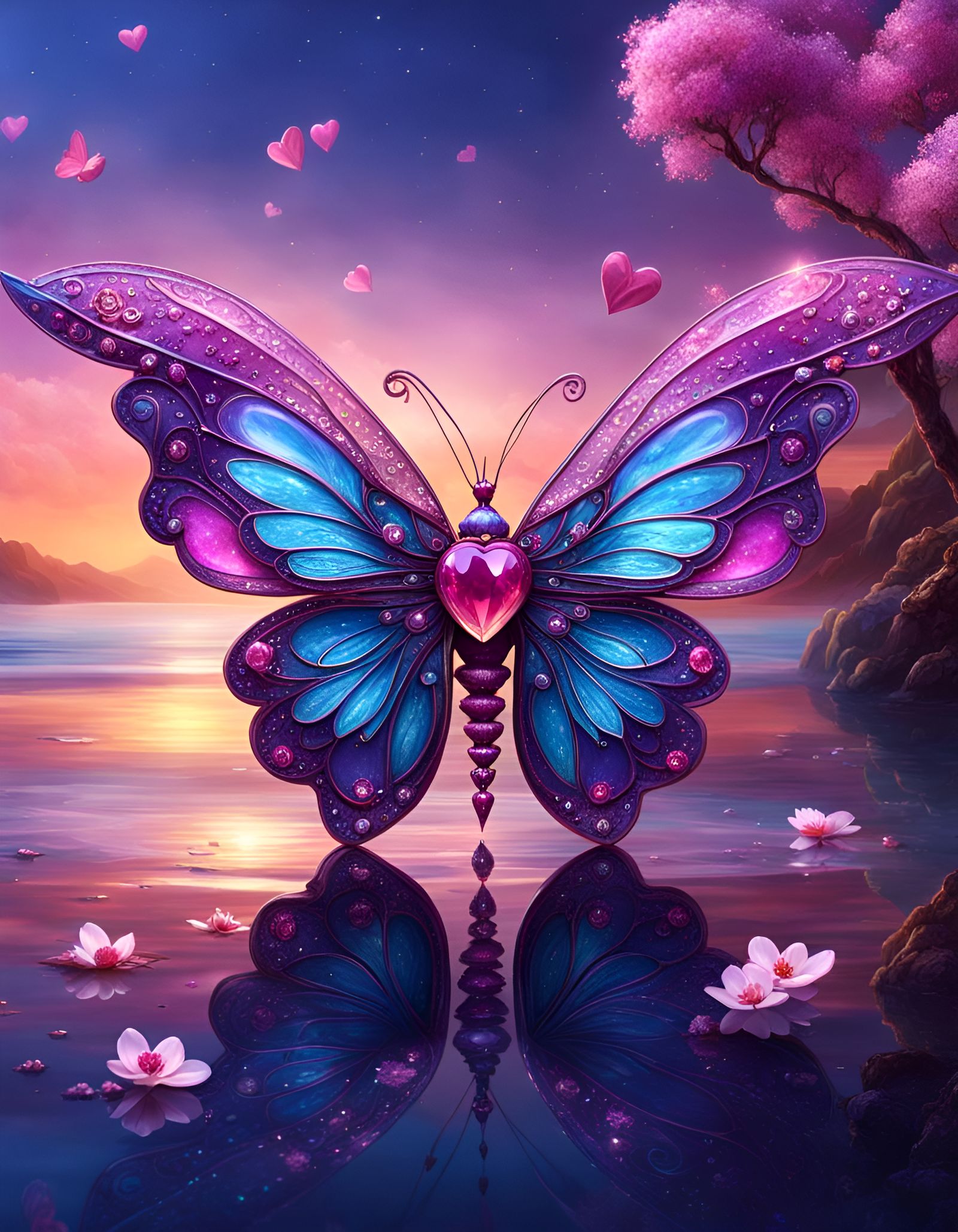 happy valentines day butterfly images