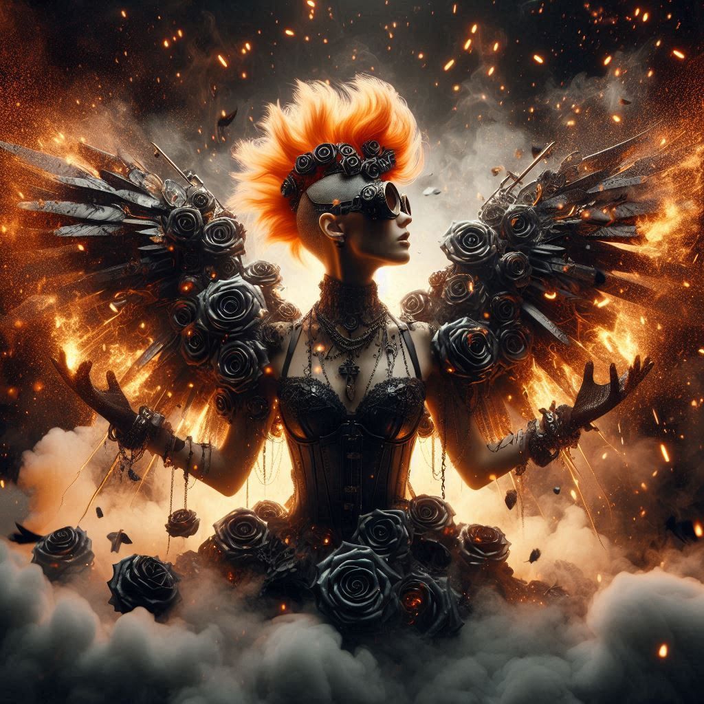 steampunk goth goddess