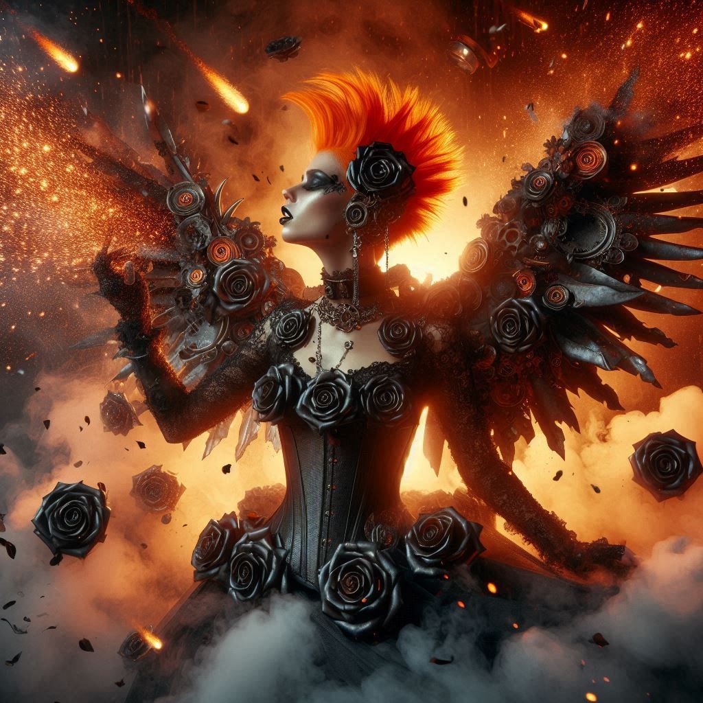 steampunk goth goddess