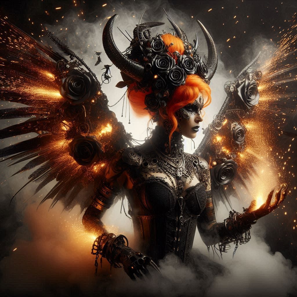 steampunk goth goddess