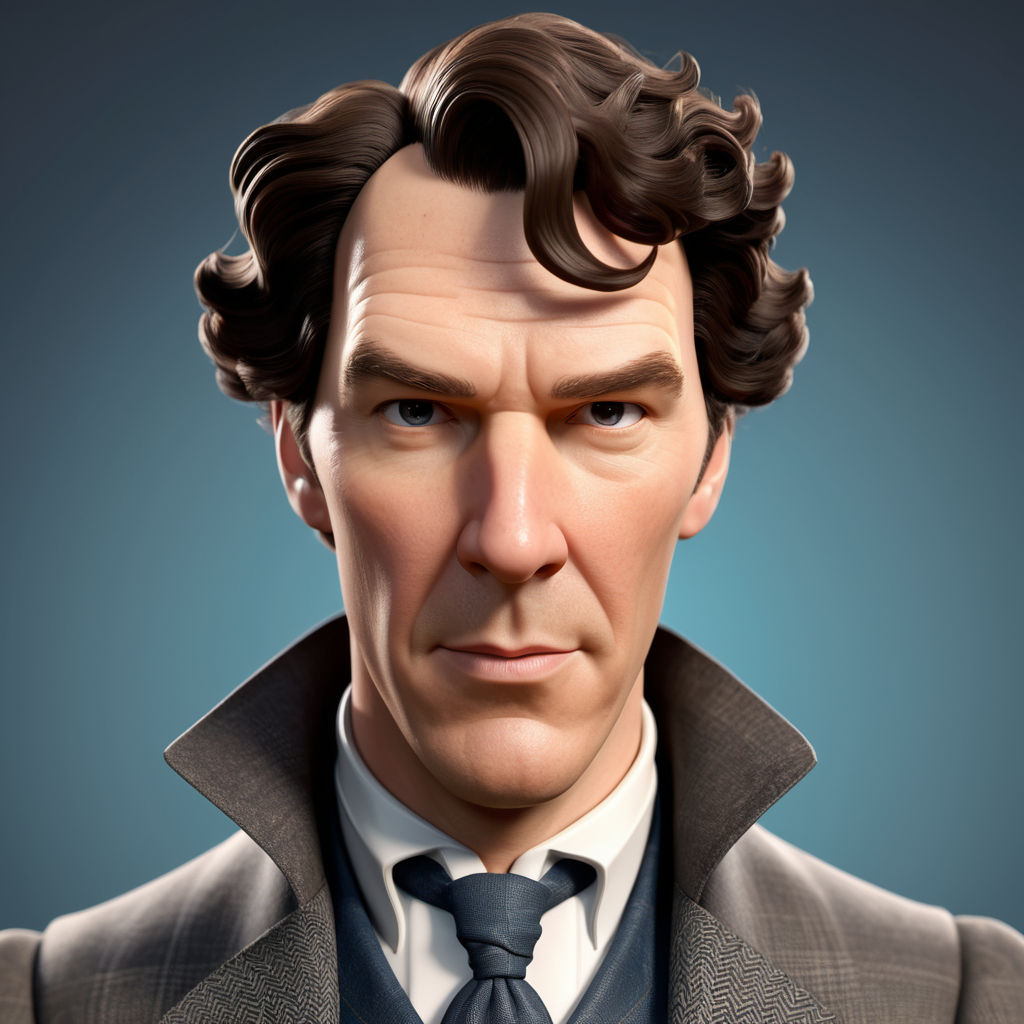 Sherlock Holmes played by Benedict Cumberbatch