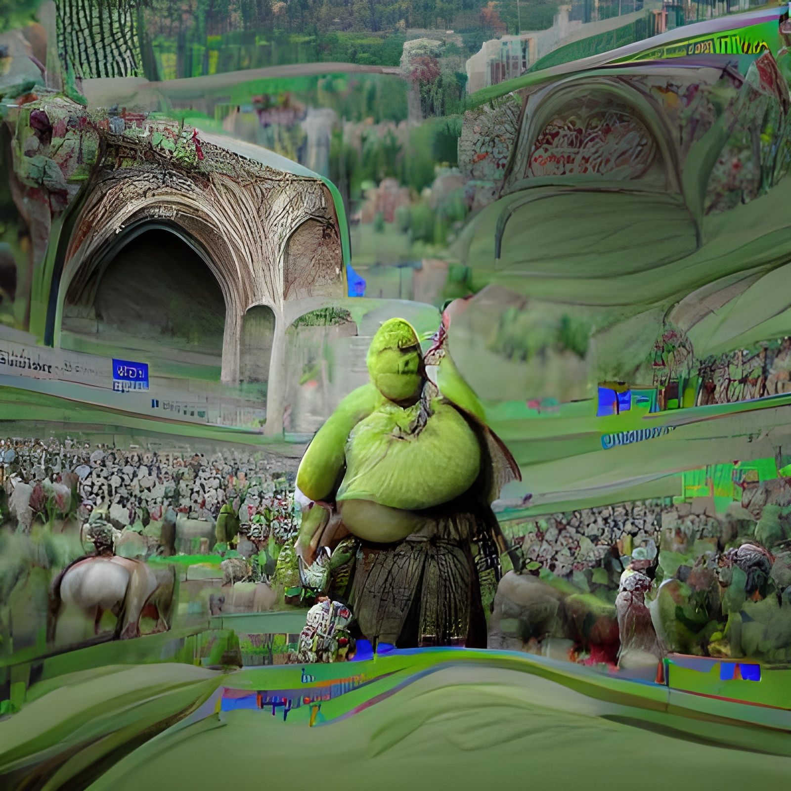 Shrek hyperdetailed IMAX beautiful detailed expansive 8K 3D