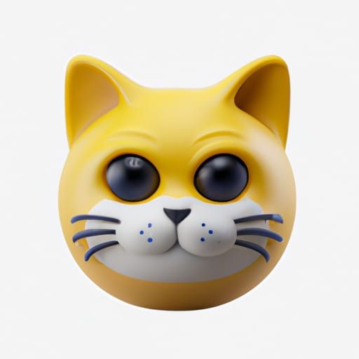 Extra cute Kitty Emoji - AI Generated Artwork - NightCafe Creator