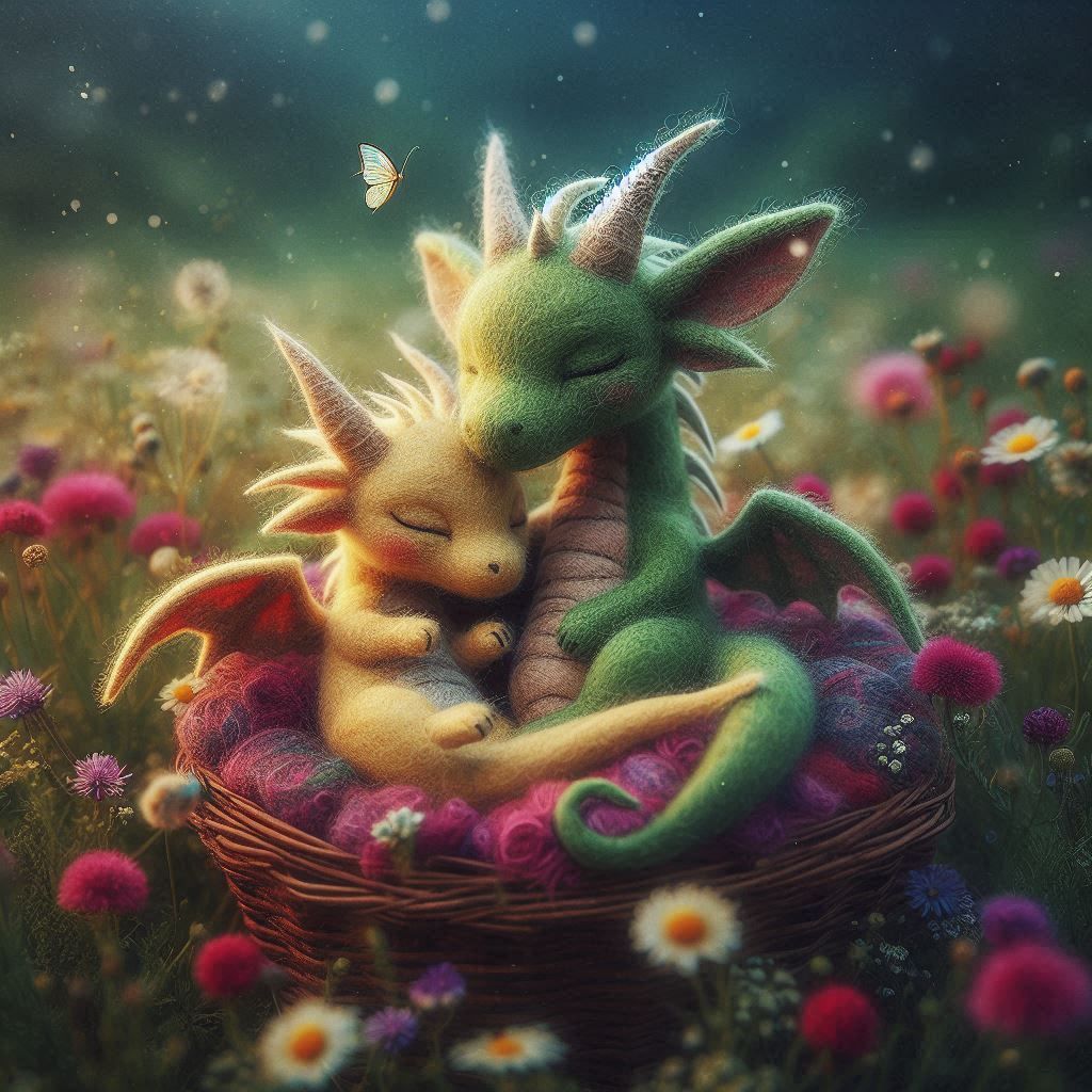 Felt Friends in a basket