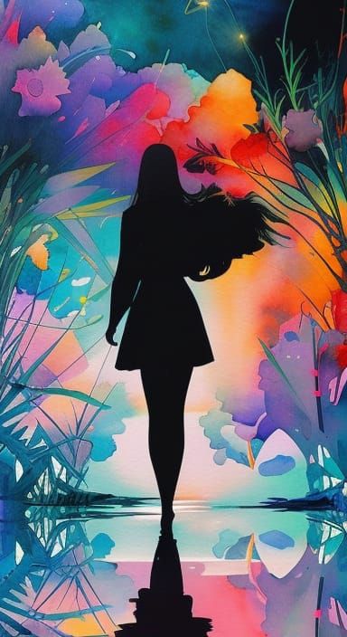 Girl under an Umbrella