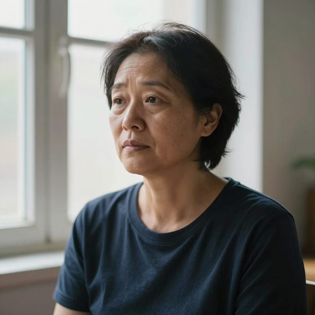 Realistic Portrait Captures Authentic Emotion in Natural Lig...