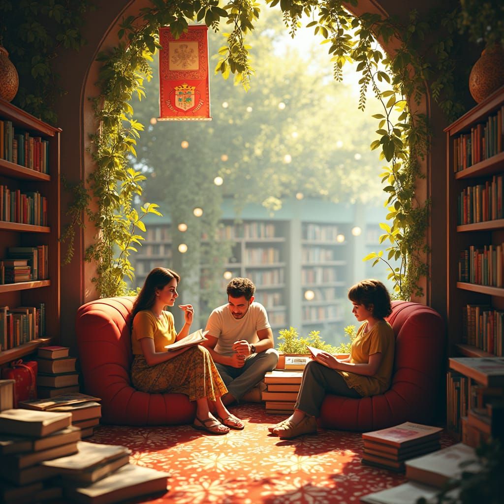An inspiring scene celebrating the National Day of the Portu...