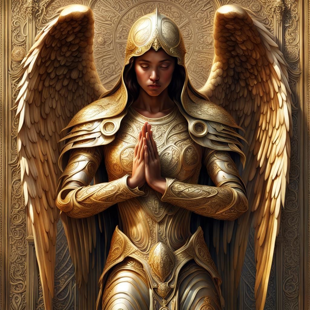 Full_body_view_of_a_flawless_archangel: intricate_detailed_shiny_bright ...