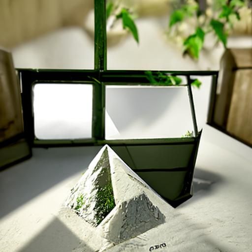 perfect pyramid shaped greenhouse 
