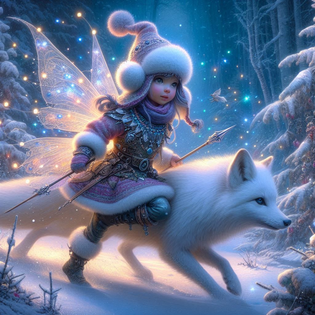 running through the snow.