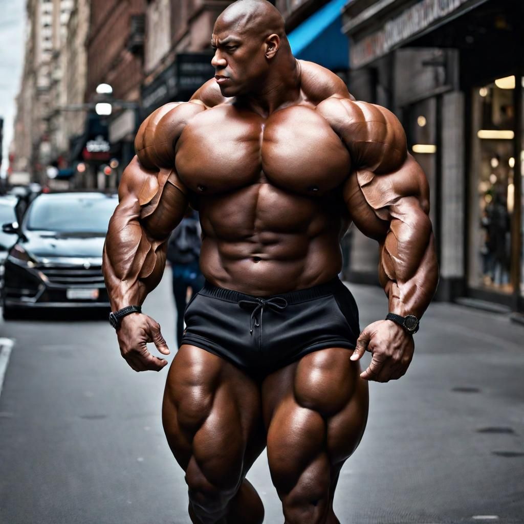 Photorealistic Bodybuilder with Massive Muscles