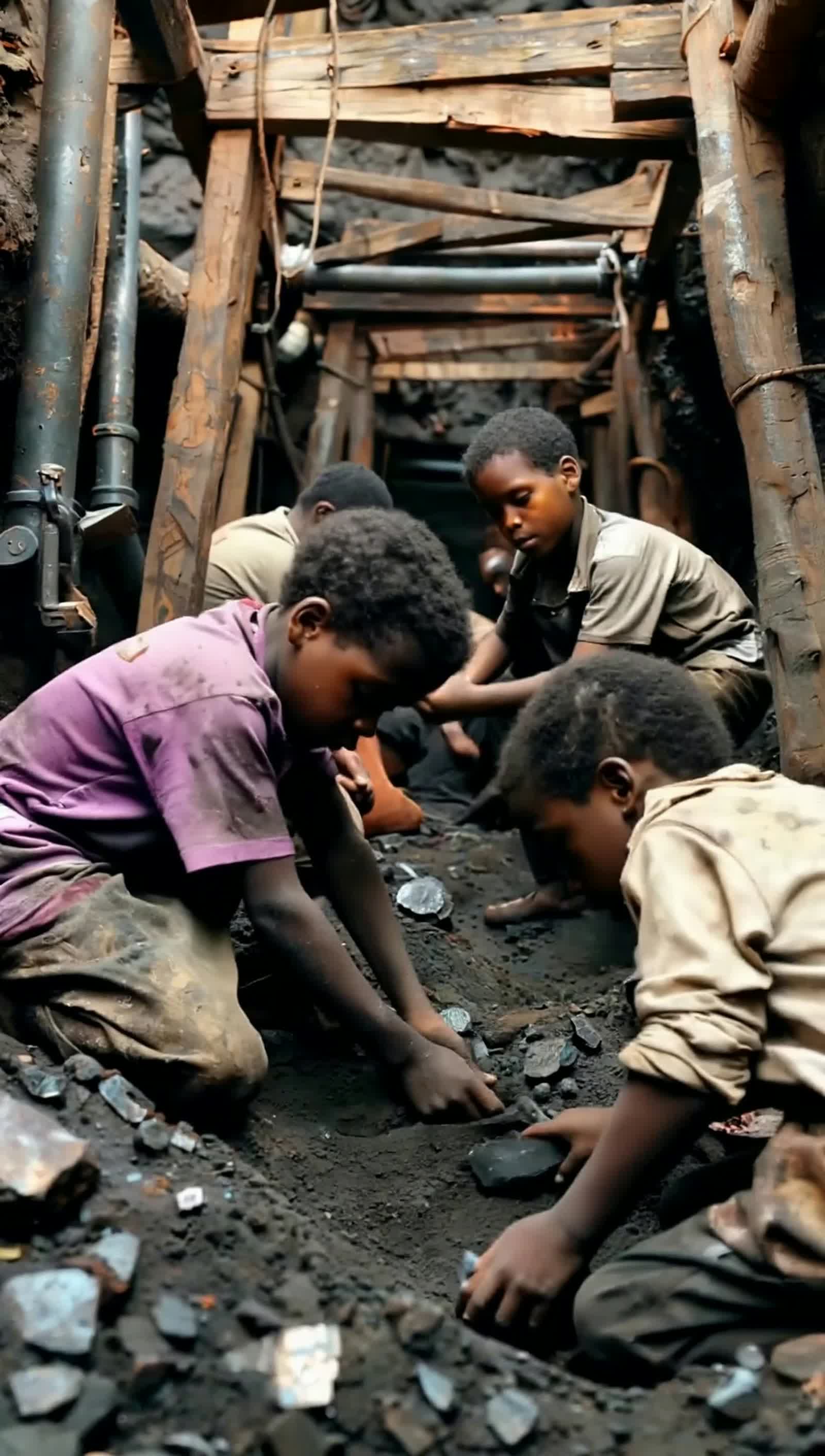 African children labour dying in mines so that Finland will get cheap cellphone for Christmas present