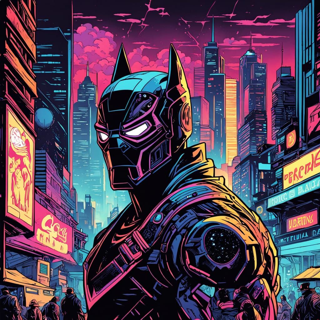 comic book batman  by @JERAMIAH BARNEY