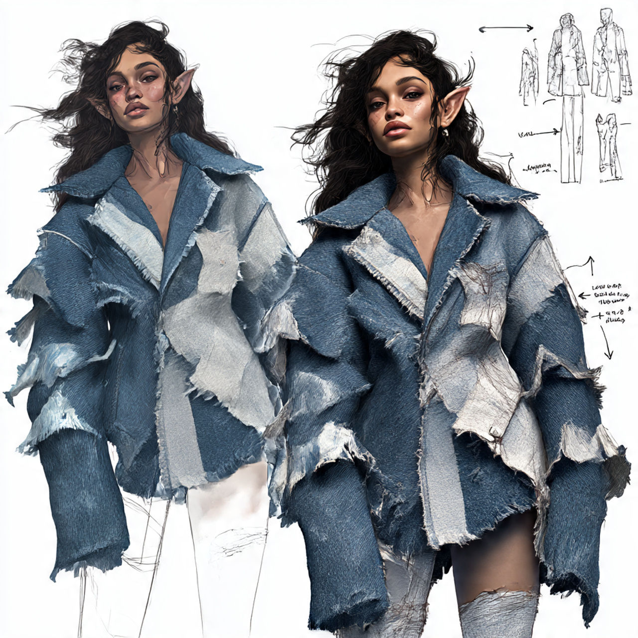 elven modern dress blueprint