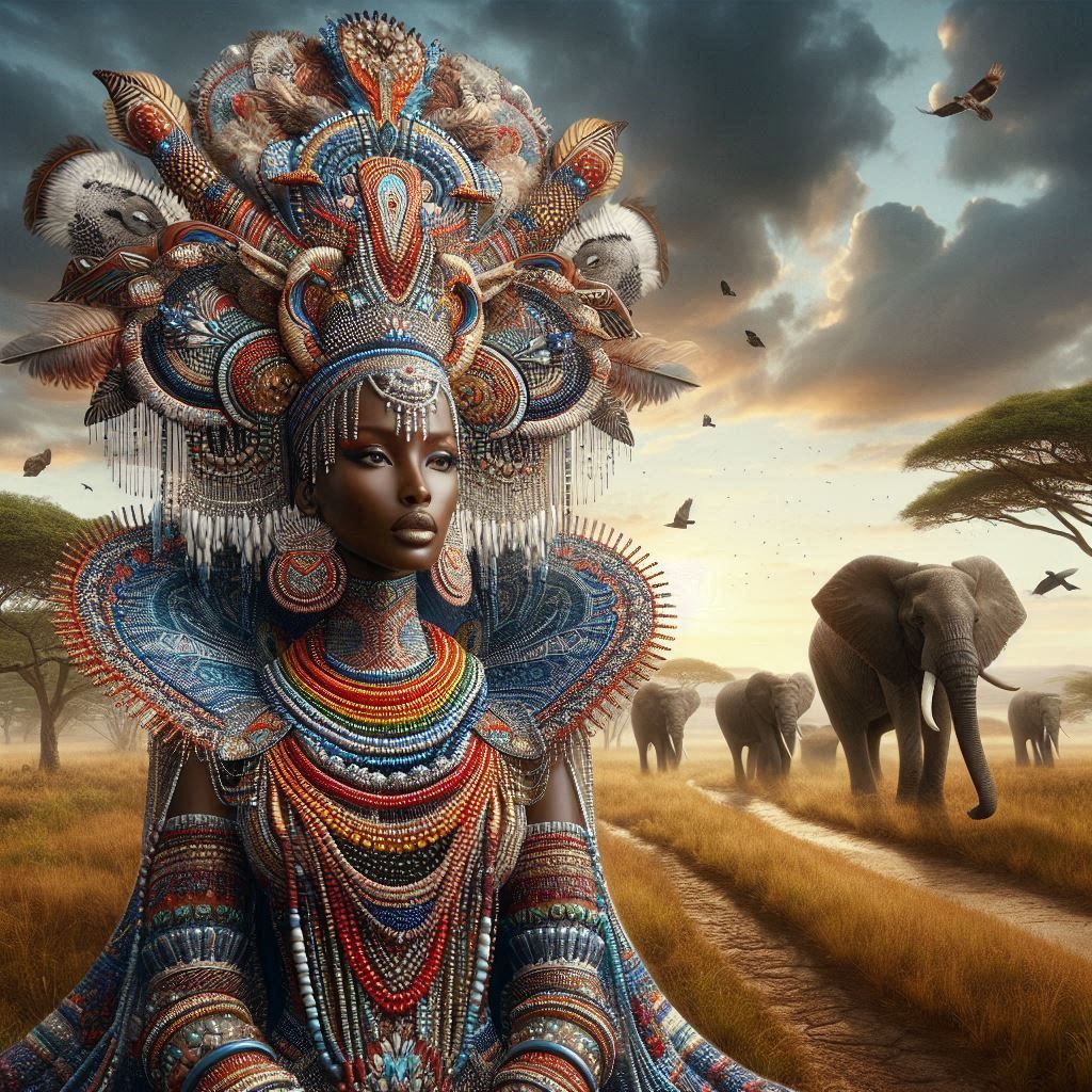 Savannah Majesty: The Beaded Queen