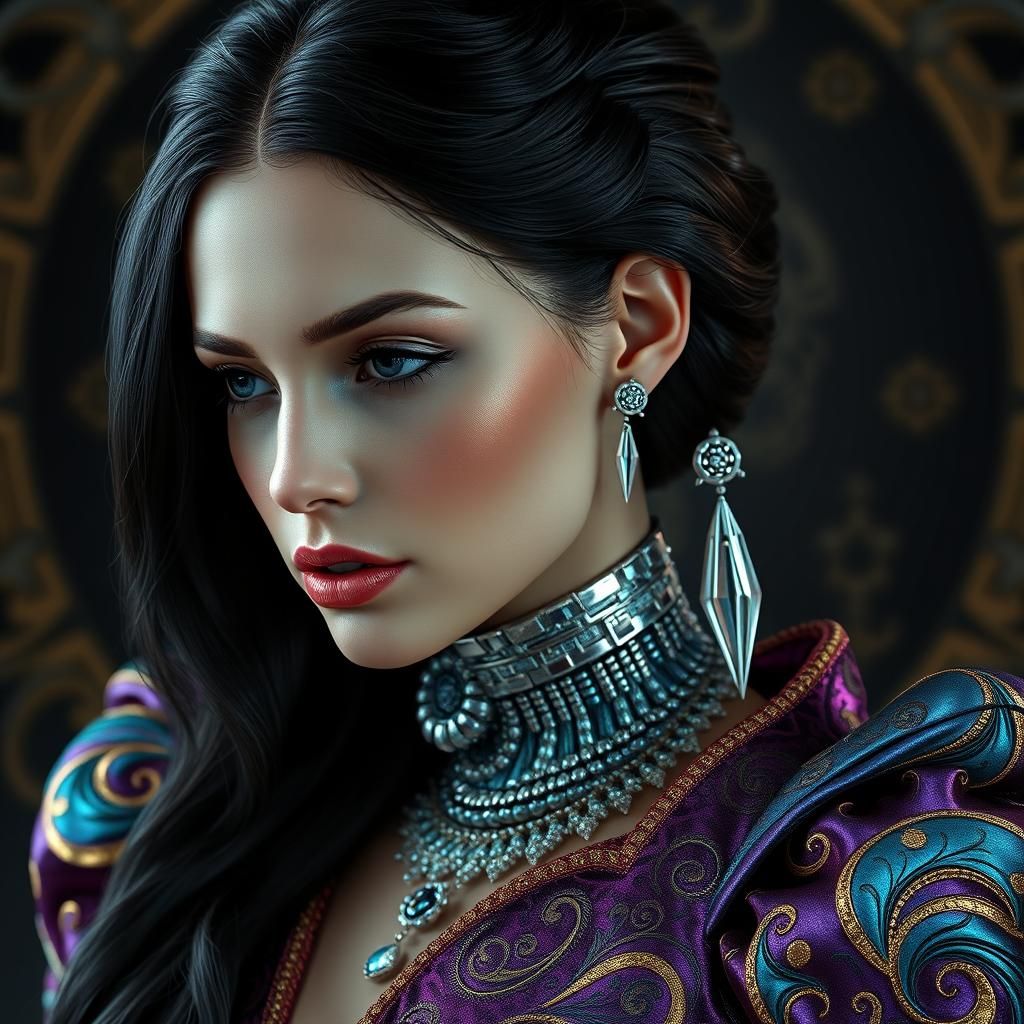 Elastic reality / warped and stretched peacock  fused with infinite repeating patterns of morphing  peacockf featherscreating a mesmerizing...