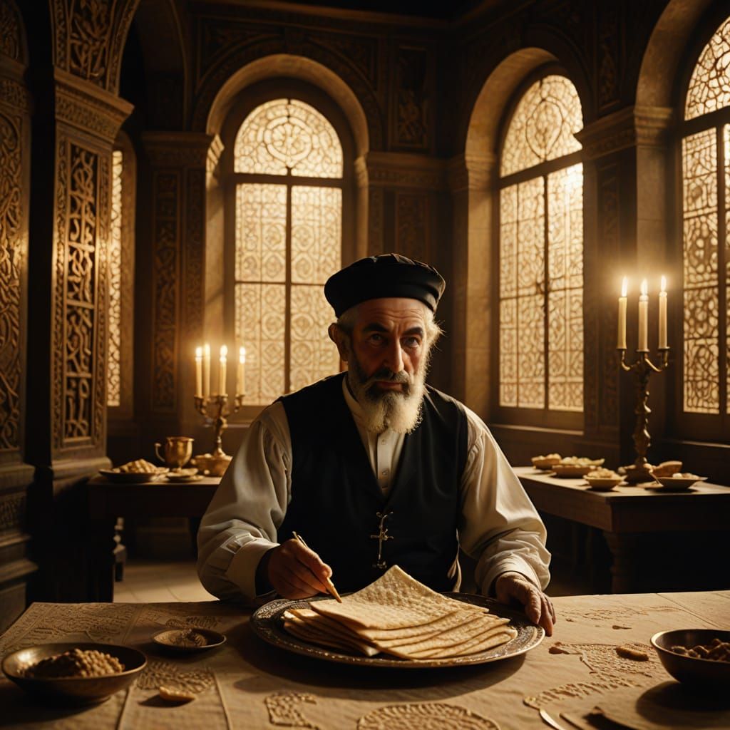 Righteous Jew in the Jewish Temple's Golden Hour