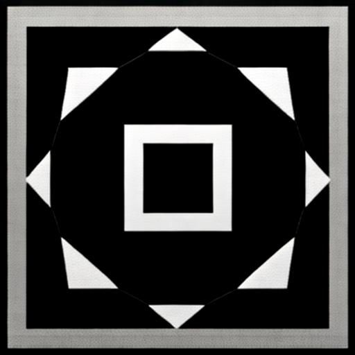 Abstract Black and White Square Pattern