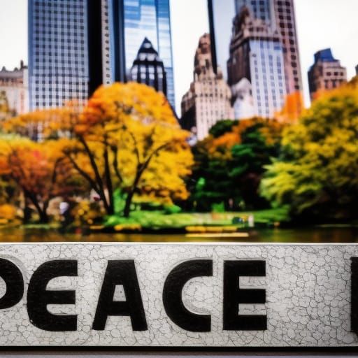 Park Bench In Central Park