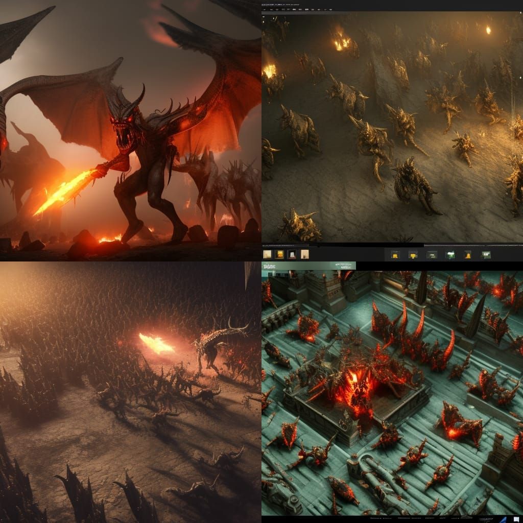 massive demonic army - AI Generated Artwork - NightCafe Creator