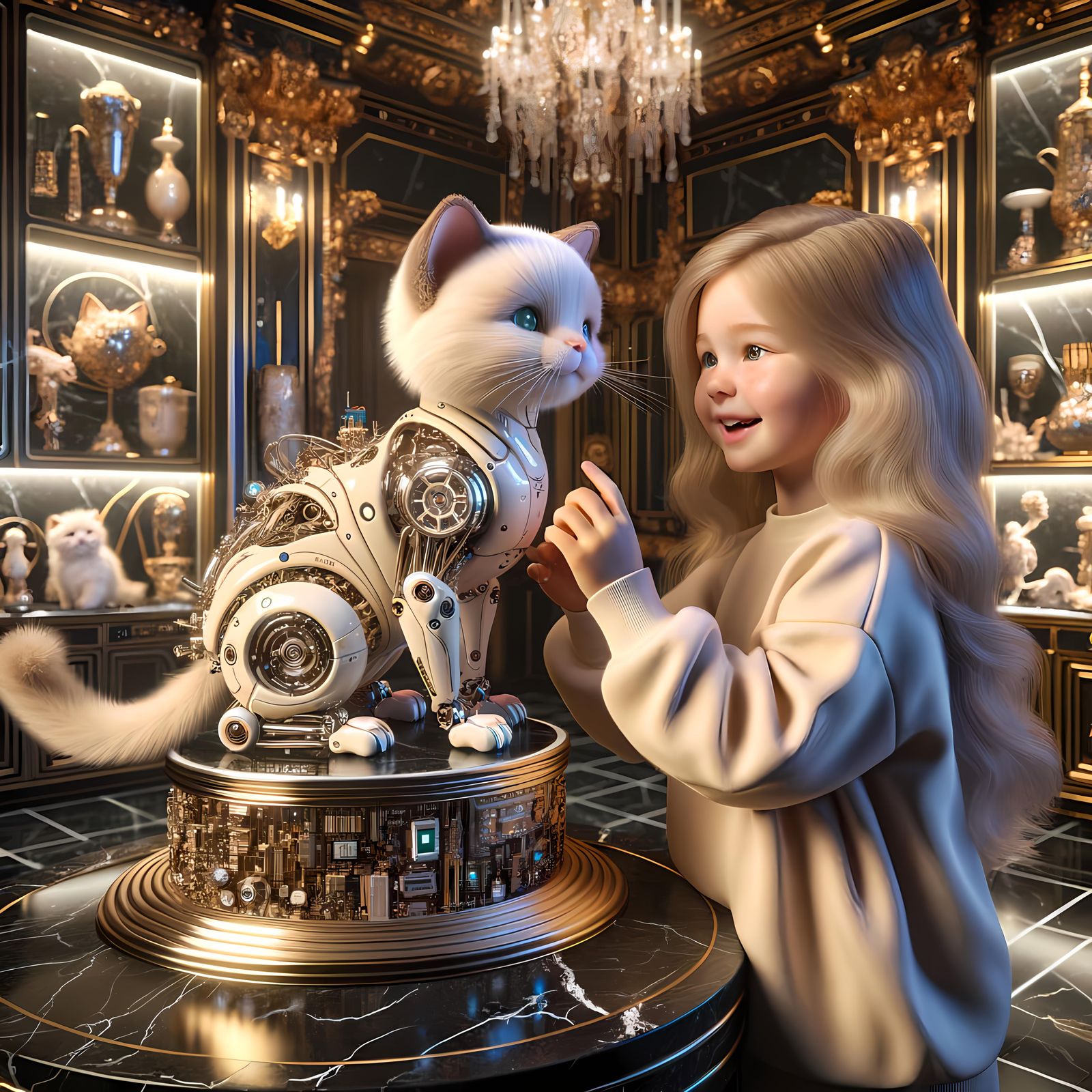 My Cyborg pet and Best friend- Sasha  by @Invicta