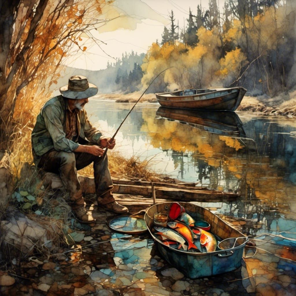 Early morning fishing; good catch!