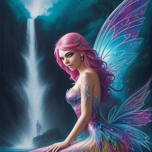 Amazingly Stunningly Beautiful colorful fancy fantasy fairy with ...