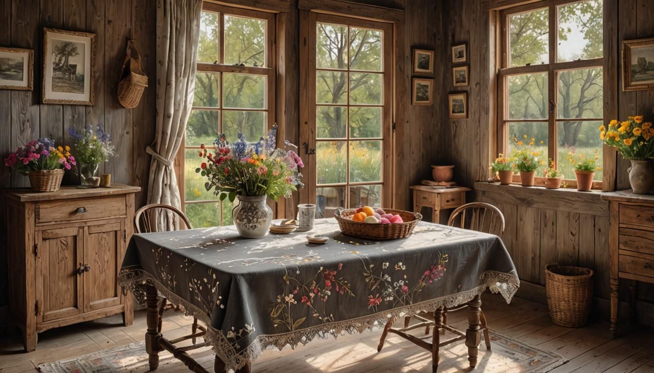 interior of a rustic house
