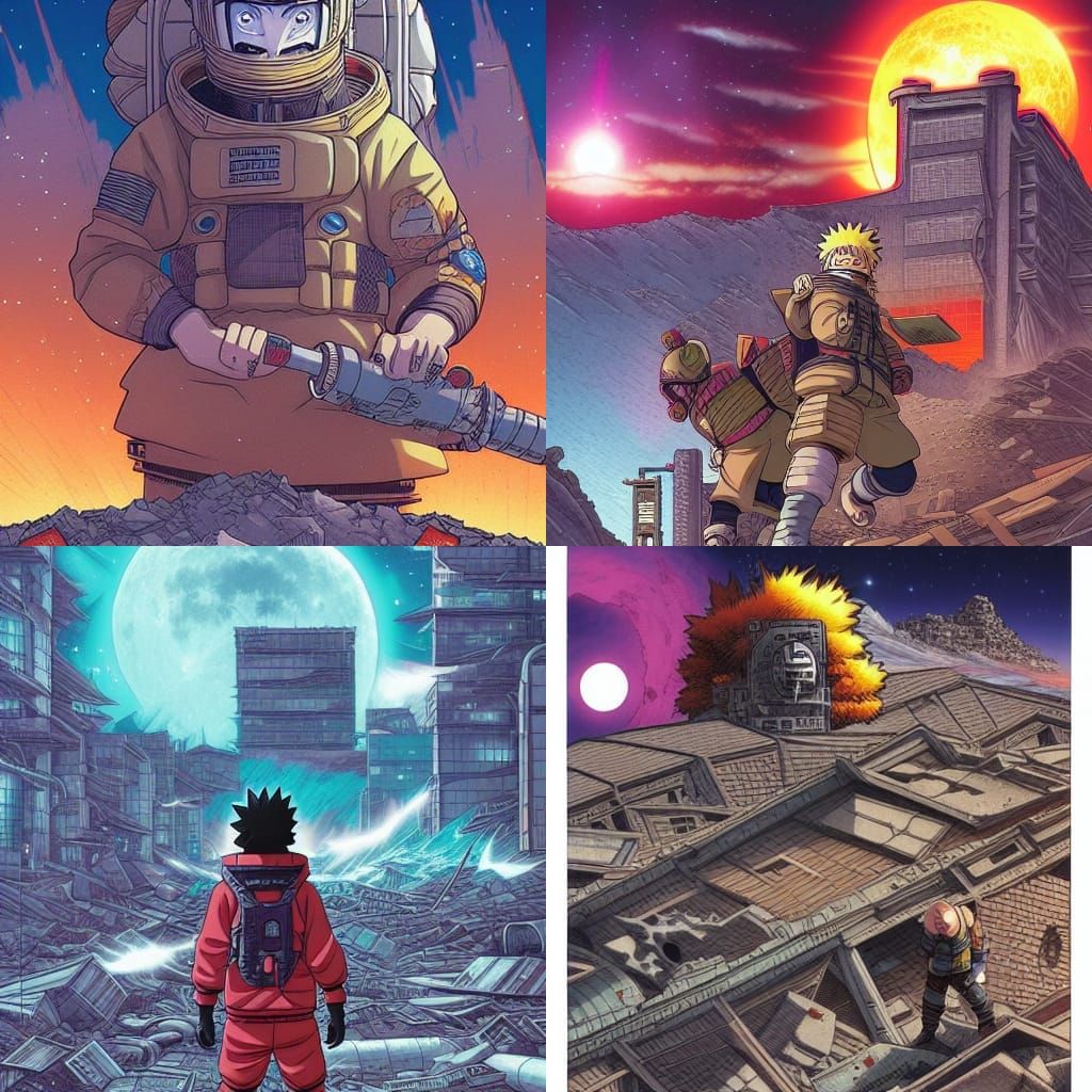 destroyed city on the moon, naruto
