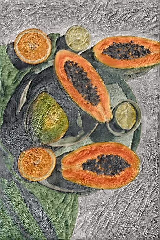 fruits in painting
