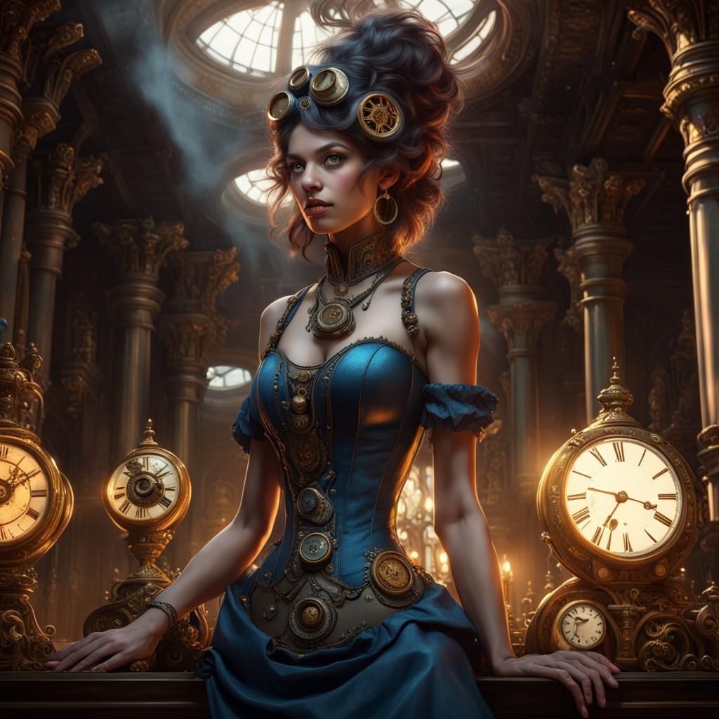 The Time Baroness - AI Generated Artwork - NightCafe Creator