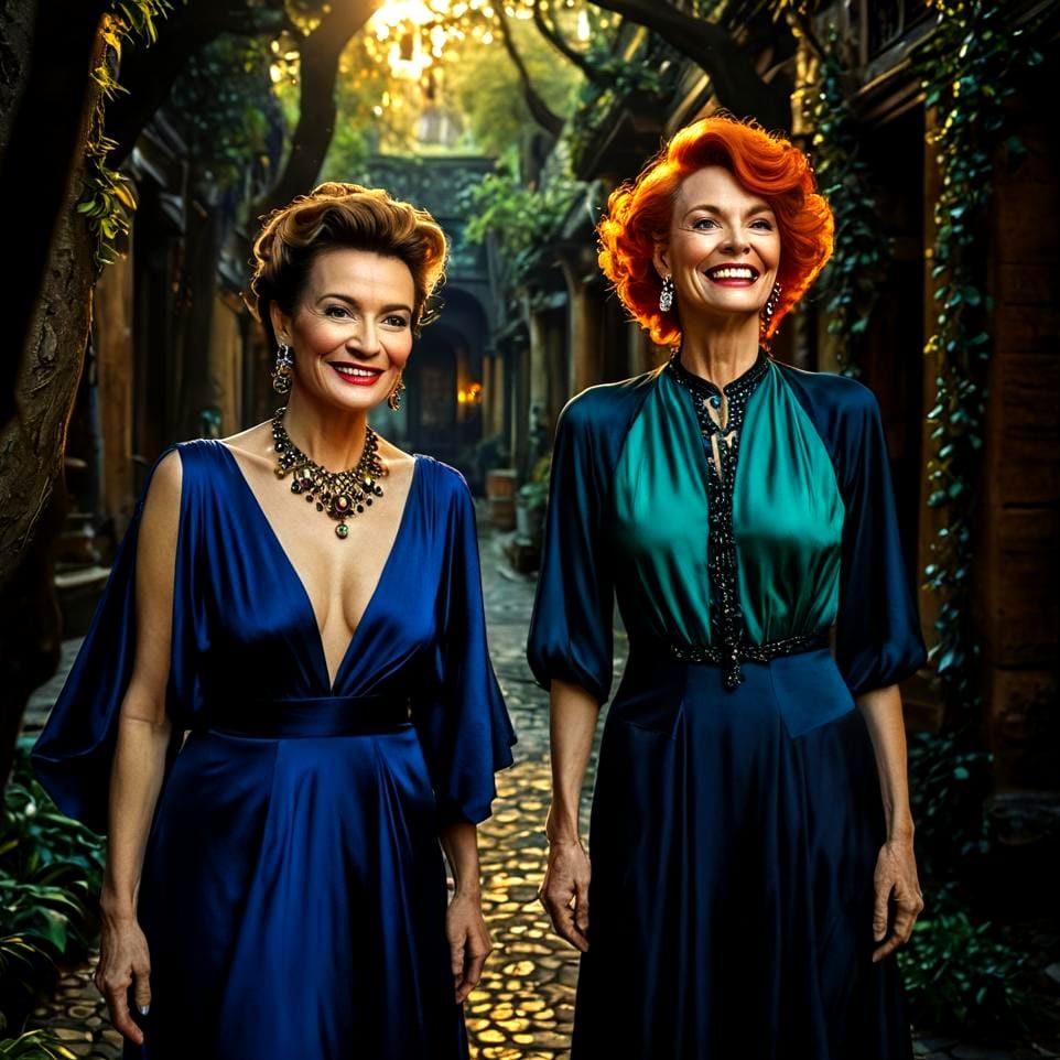 Extravagant Ladies in Surreal Photorealistic Portrait