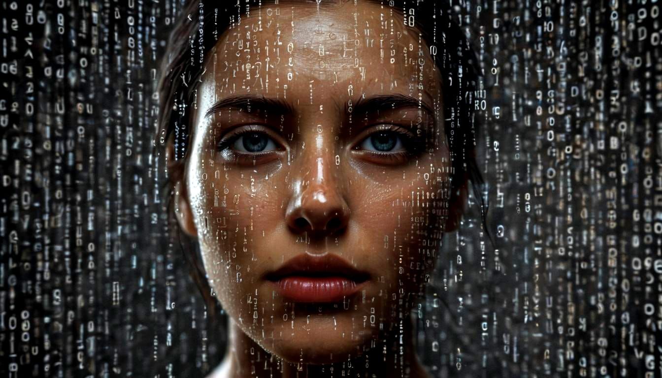 An award-winning photograph combines glitch art and intricat...