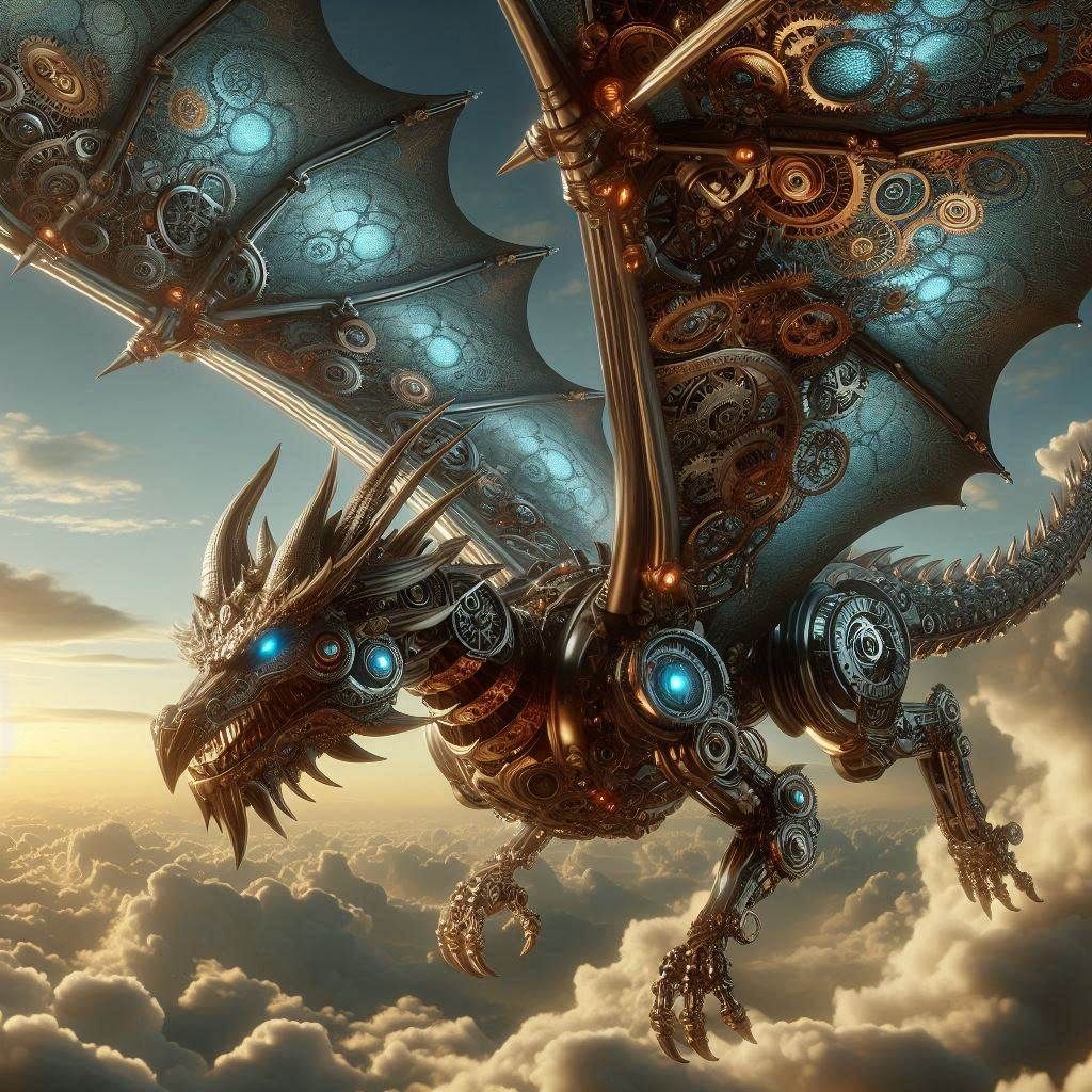 Mechanical Steampunk Dragon