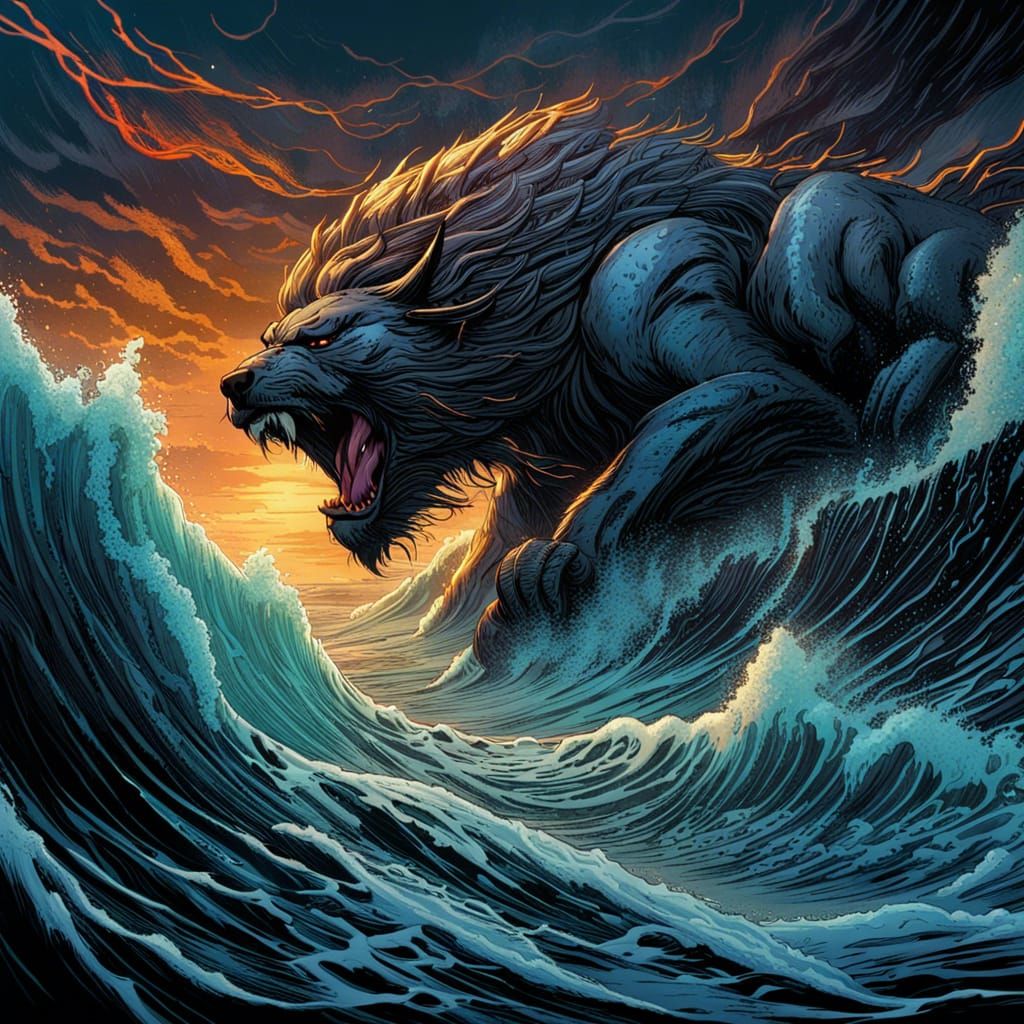 Majestic beast near the sea