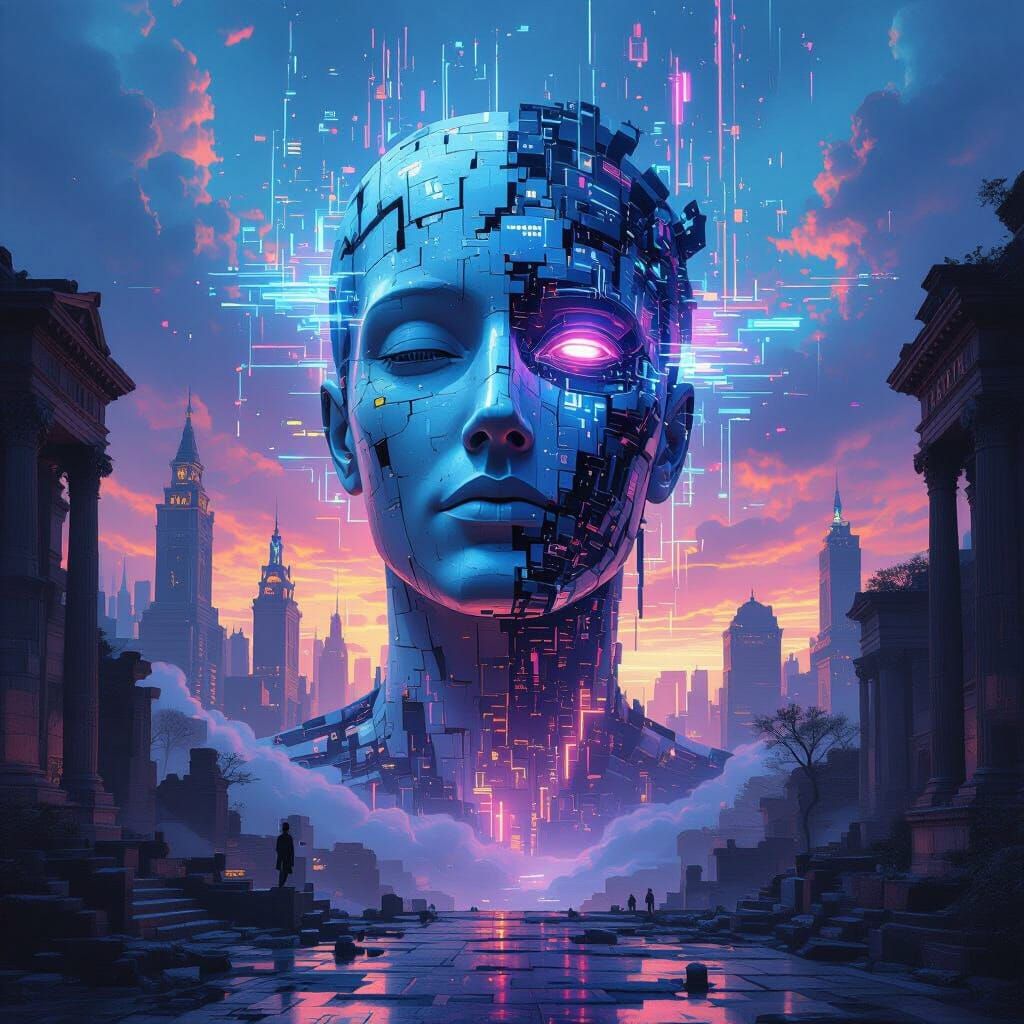 Imagine a vast digital metropolis 