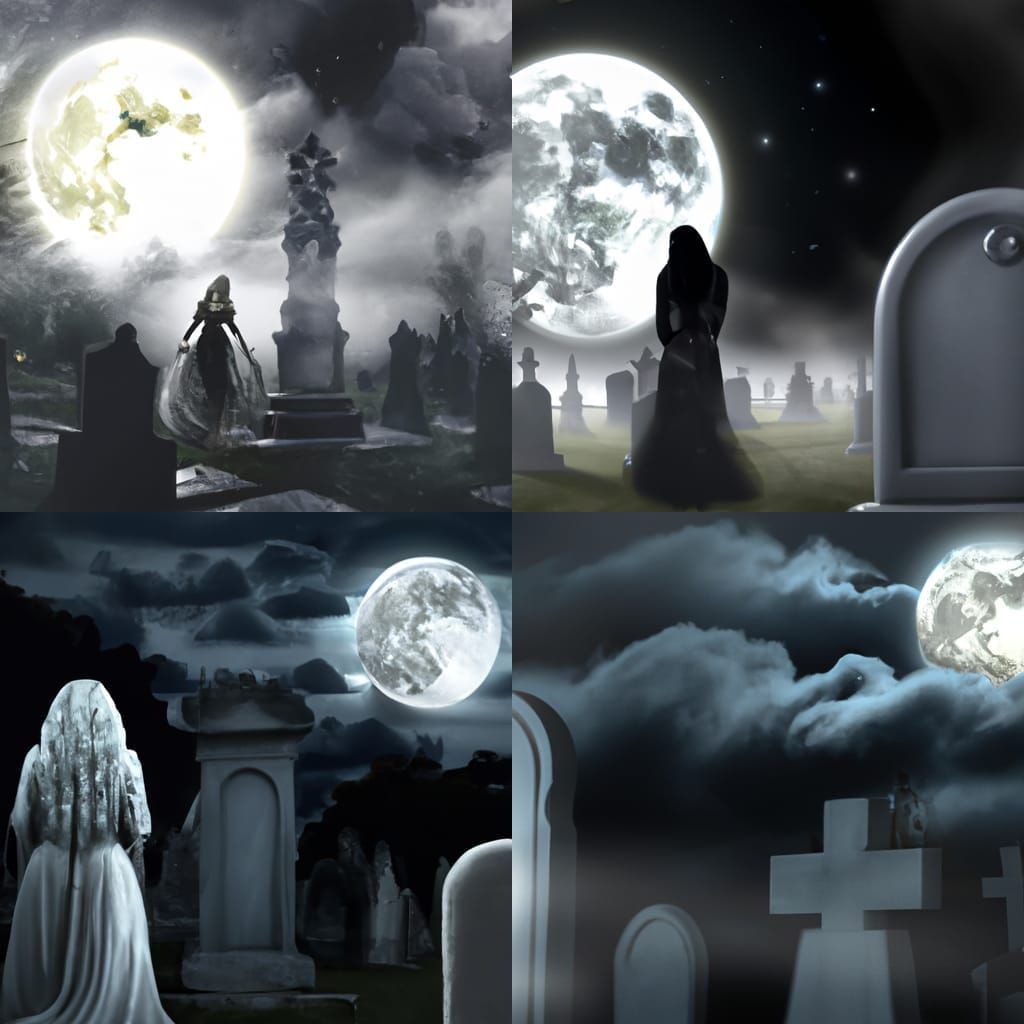 create a 14k resolution photo of a cemetery in the middle of...