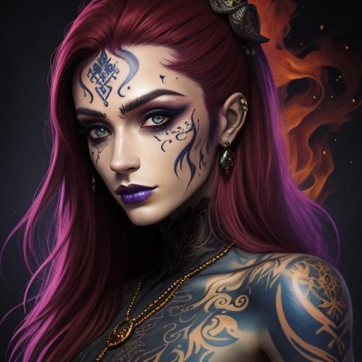 Portrait of an eldritch woman / portrait d'une femme occultiste 